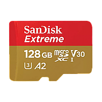 Карта памяти SanDisk Extreme microSDXC 128Gb UHS-I U3 V30 A2