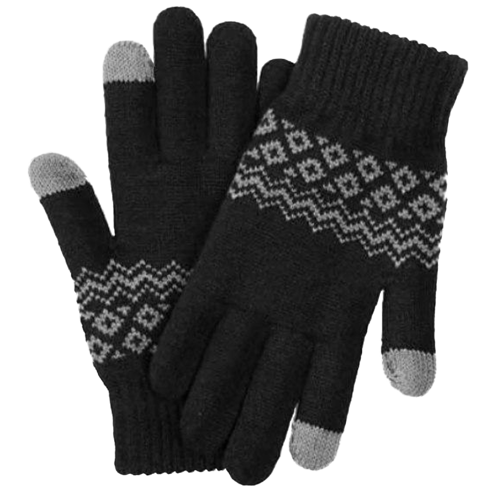 Перчатки для сенсорного экрана Friend Only Touch Screen Warm Velvet Gloves Чёрные - фото 1 - id-p226741921