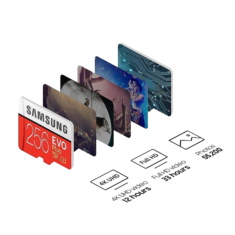 Карта памяти Samsung EVO Plus microSDXC 256Gb GA/RU Class10 UHS-I U3 + SD Adapter - фото 5 - id-p226761585