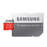 Карта памяти Samsung EVO Plus microSDXC 256Gb GA/RU Class10 UHS-I U3 + SD Adapter, фото 6