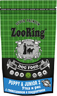 Сухой корм для собак ZooRing Puppy&Junior 2 Утка и рис 424528