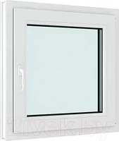 Окно ПВХ Brusbox Roto Одностворчатое Поворотно-откидное правое 2 стекла