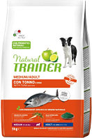 Сухой корм для собак Trainer Natural для средних пород с рыбой, рисом и морскими водорослями