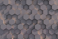 Фотообои листовые Vimala 3D Шестиугольники 3