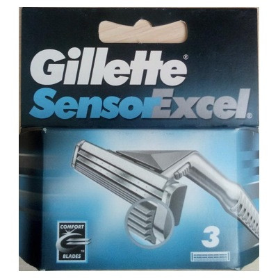 Сменные кассеты для бритья Gillette Sensor Excel 3 шт. - фото 1 - id-p194257041