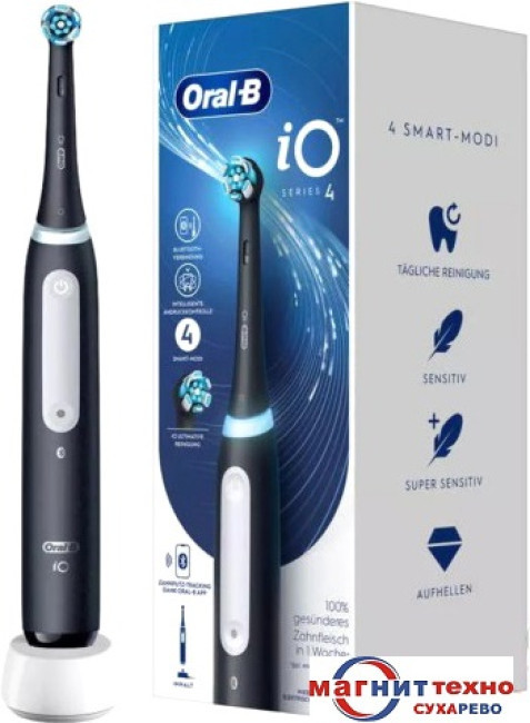 Электрическая зубная щетка Oral-B iO Series 4 iOG4.1B6.0 (черный) 4210201437604 - фото 1 - id-p219049963