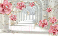 Фотообои листовые Vimala 3D Туннель с цветами
