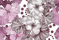 Фотообои листовые Vimala Векторные цветы 10