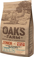 Сухой корм для собак Oak's Farm Беззерновой для щенков малых и миниатюрн. пород. Лосось и криль