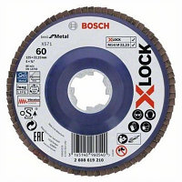 Шлифовальный круг X-LOCK X571 Best for Metal, 125 мм лепестковый К60 (2608619210) Bosch