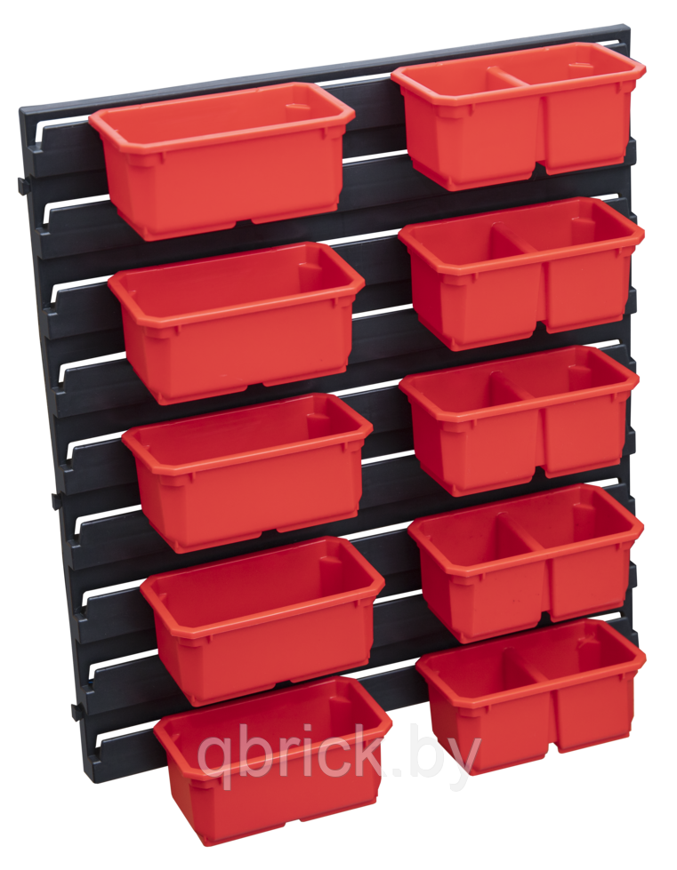 Органайзер настенный Qbrick System Nr 3 FX (11 элементов), красный