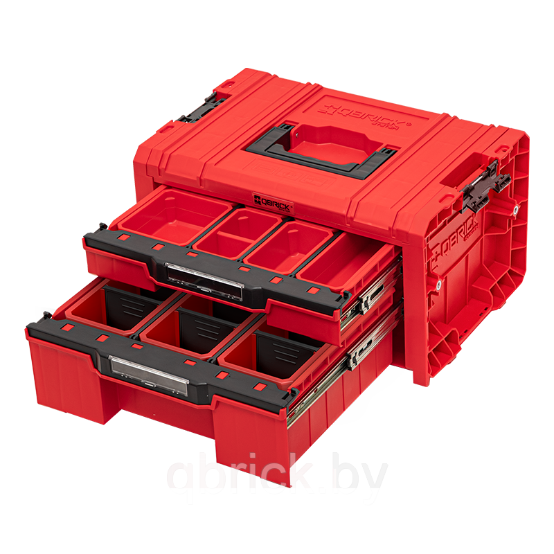 Ящик для инструментов Qbrick System PRO Drawer 2 Toolbox Expert 2.0 RED Ultra HD Custom, красный