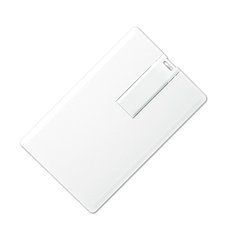 Флеш накопитель USB 2.0 в виде кредитной карты 32GB, пластик, белый