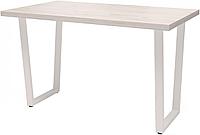 Обеденный стол Millwood Лофт Уэльс Л 120x70x75 дуб белый Craft/металл белый