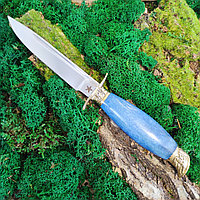 Нож Финка НКВД Х12МФ кованая (синяя рукоять)