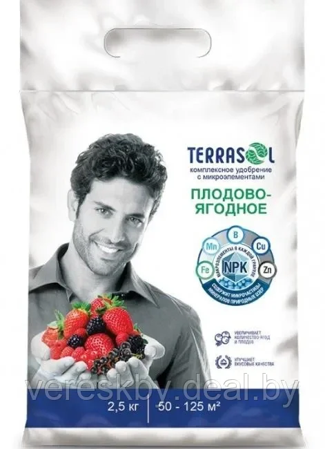 Удобрение сухое "Террасол"минеральное Плодово-ягодное с микроэлементами 2,5 кг - фото 1 - id-p195499359
