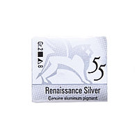Краски акварельные "Renesans", 55 серебро, кювета