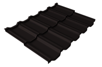 Металлочерепица модульная квинта Uno Grand Line c 3D резом 0,45 Drap TX RAL 9005 черный