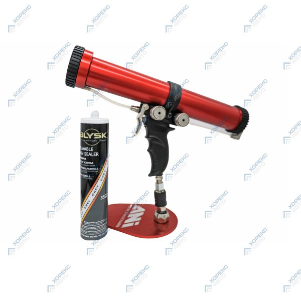 Пистолет пневматический универсальный для нанесения однокомпонентных распыляемых и не распыляемых герметиков в