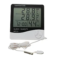 Электронная домашняя метеостанция HTC-2 с выносным датчиком (термометр, влагомер)