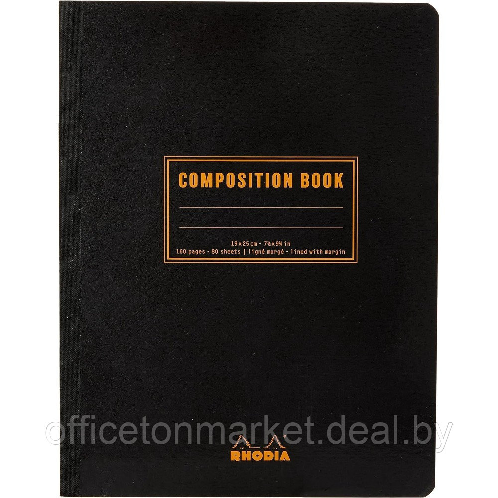 Книга для записей "Rhodia Classic", B5, 190x250 мм, 80 листов, в линейку, черный - фото 1 - id-p225128980
