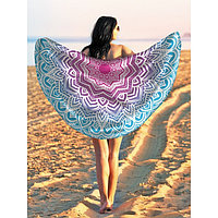 Парео и пляжный коврик «Классический цветочный узор», d = 150 см
