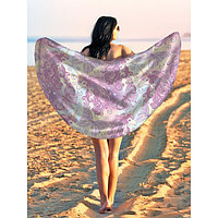Парео и пляжный коврик «Единороги с бабочками», d = 150 см