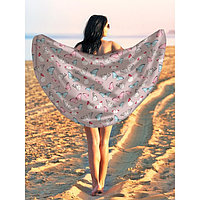 Парео и пляжный коврик «Изобилие бабочек», d = 150 см