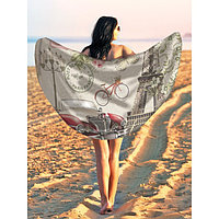 Парео и пляжный коврик «Романтика Парижа», d = 150 см