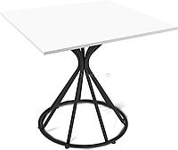 Кухонный стол Sheffilton SHT-TU4-1/80/80 ЛДСП (черный/белый)