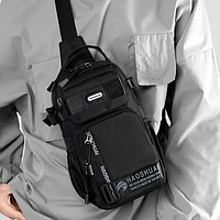 Сумка - рюкзак через плечо PRO Fashion. Черная