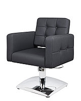 Порто кресло для парикмахера на квадрате, темно-серое. На заказ