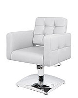 Порто парикмахерское кресло на квадрате, белое. На заказ