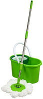 Набор для уборки «Лайма»: ведро с отжимом и швабра зеленый