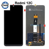 Дисплей (экран) Xiaomi Redmi 12C оригинал (22120RN86G, 22126RN91Y) с тачскрином, черный цвет