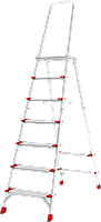 Новая высота Лестница-стремянка алюм. с дугой и складн. площадкой NV3137 (7 ступ. 153/222см, 9.4кг) Новая