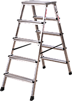 Новая высота Лестница-стремянка алюм. двухсторон. с площадкой NV2120 (5 ступ. 111см, 4.7кг) Новая высота