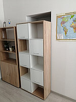 Шкаф для офиса 1828*800*334 мм белый/дуб сонома