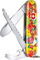 Нож швейцарский Victorinox Попугай +раскраска и шнурок на шею / 0.2373.E3