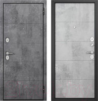 Входная дверь Mastino F3 Family Eco PP черный муар металлик/бетон темный/бетон серый