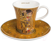 Чашка с блюдцем Goebel Artis Orbis/Gustav Klimt Поцелуй / 67-011-61-1