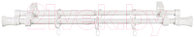 Карниз для штор LEGRAND Цилиндр Раздвижной 1.6-3м 2-х рядный / 58102164