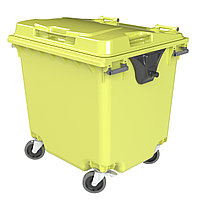 Цена с ндс. мусорный контейнер 1100л желтый, рф. работаем с юр. и физ. лицами.
