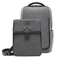 Рюкзак-сумка Xiaomi Fashion Commuter Backpack 2 в 1 Серый