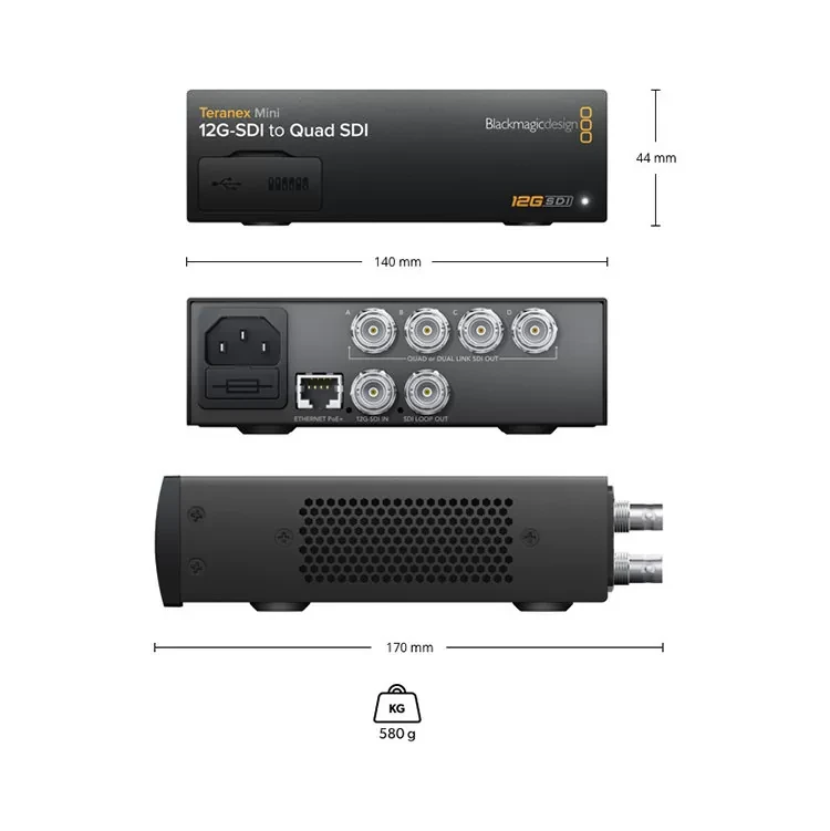 Видеоконвертер Blackmagic Teranex Mini 12G-SDI - Quad SDI - фото 3 - id-p226743052