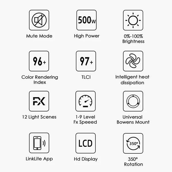 Осветитель Tolifo KW-500B Pro - фото 4 - id-p226746202