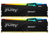 Kingston Fury Beast Black RGB DDR5 DIMM 5600MHz PC-44800 CL40 - 64Gb (2x32Gb) KF556C40BBAK2-64