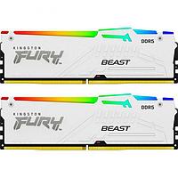 Kingston Fury Beast White RGB DDR5 DIMM 6000MHz PC-48000 CL40 - 32Gb (2х16Gb) KF560C40BWAK2-32
