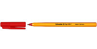 Ручка шариковая одноразовая Schneider Tops 505 F корпус желтый, стержень красный