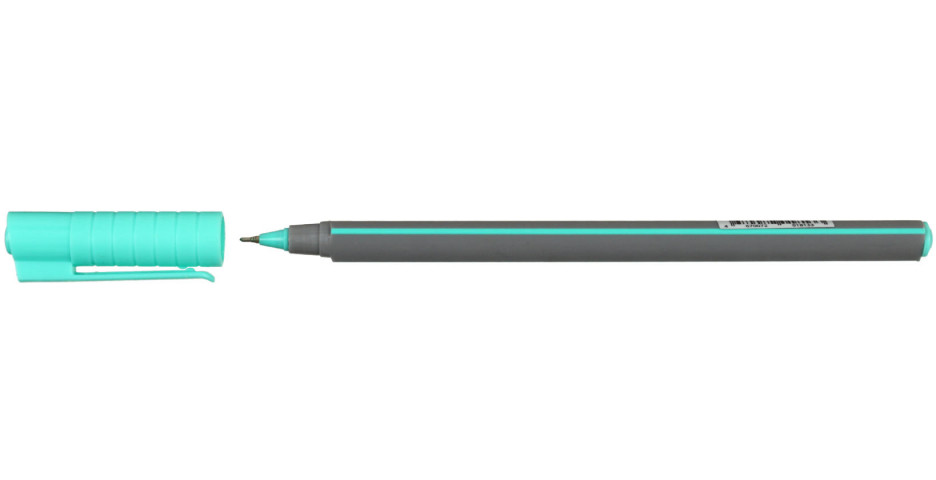 Ручка шариковая одноразовая Attache Meridian корпус серый с бирюзовым, стержень синий - фото 1 - id-p227165394